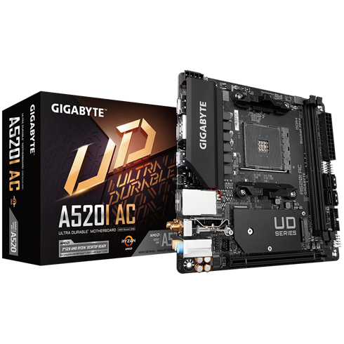 Gigabyte A520I AC , AMD A520, AM4, 2xDDR4, mini-ITX