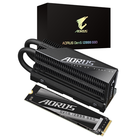Gigabyte AORUS 12000 SSD 2TB M.2 NVMe Gen5, HeatSink 12400/11800 MBps