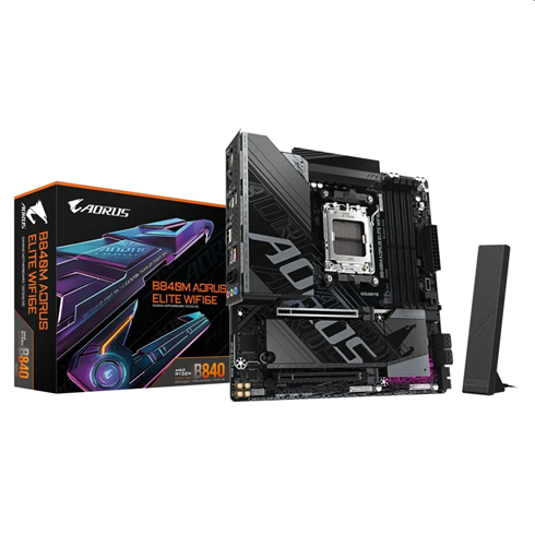 Gigabyte AORUS B840M ELITE WIFI6E, AMD B840, AM5, 4xDDR5, mATX