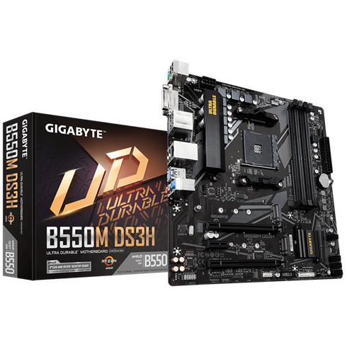 Gigabyte B550M DS3H, AMD B550, AM4, 4xDDR4, mATX