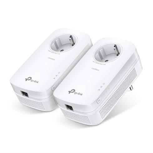 tp-link TL-PA8010P KIT, "AV1300 Gigabit Passthrough Powerline Starter KitKIT: 2× TL-PA8010PSPEED: 1300 Mbps Powerline